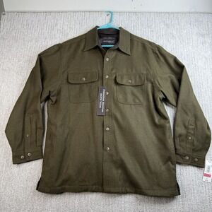 Vintage Weathercast By Weatherproof Button Up Shirt Wool Blend Men's Size M